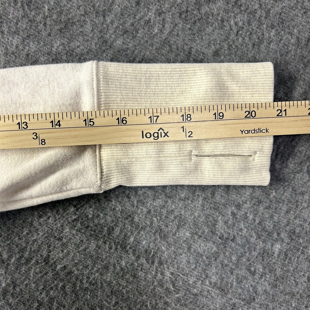 Athleta Cozy Karma Recover Full Zip Jacket Heather Cream Rose Gold SIZE Medium - Picture 7 of 9